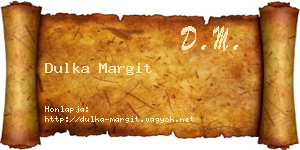 Dulka Margit névjegykártya